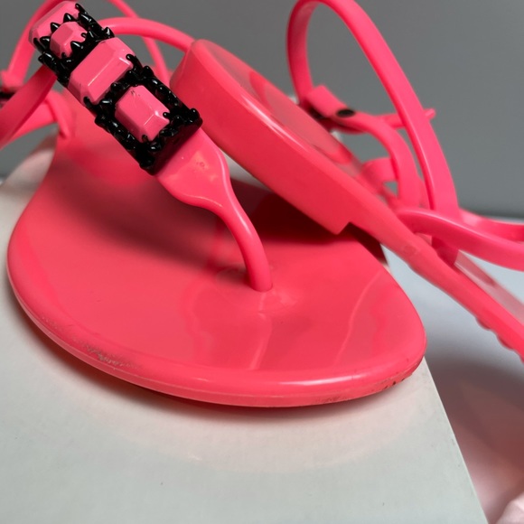 Casadei Jeweled Jelly Sandal w/ Swarovski Crystals - Picture 5 of 7